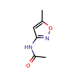 Chemical structure of N-(5-methyl-1,2-oxazol-3-yl)acetamide , CAS 13223-74-0, AChemBlock AD284875