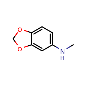 Chemical structure of N-methyl-2H-1,3-benzodioxol-5-amine , CAS 34060-22-5, AChemBlock AD284877