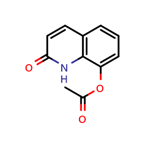 Chemical structure of 2-oxo-1,2-dihydroquinolin-8-yl acetate , CAS 15450-72-3, AChemBlock AD284879