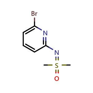 Chemical structure of [(6-bromopyridin-2-yl)imino]dimethyl-lambda6-sulfanone , CAS 1644500-06-0, AChemBlock AD284880