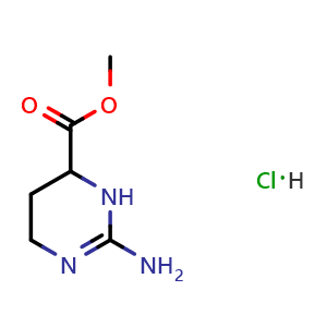 Chemical structure of Methyl 2-amino-1,4,5,6-tetrahydropyrimidine-6-carboxylate hydrochloride , CAS 158832-63-4, AChemBlock AD284888