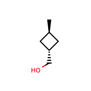 Chemical structure of trans-(3-methylcyclobutyl)methanol , CAS 97006-35-4, AChemBlock AD284913