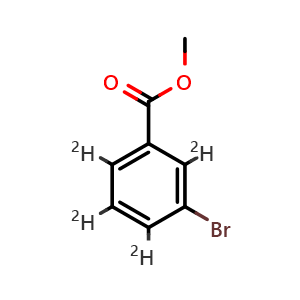 Chemical structure of Methyl 3-bromobenzoate-2,4,5,6-d4 , CAS 1643575-37-4, AChemBlock AD284916