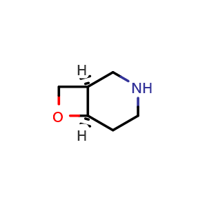 Chemical structure of cis-7-oxa-3-azabicyclo[4.2.0]octane , CAS 1421254-30-9, AChemBlock AD284921
