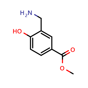 Chemical structure of methyl 3-(aminomethyl)-4-hydroxy-benzoate , CAS 1172517-39-3, AChemBlock AD284927