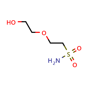Chemical structure of 2-(2-hydroxyethoxy)ethanesulfonamide , CAS 2416236-74-1, AChemBlock AD284931