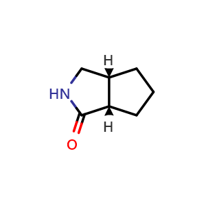 Chemical structure of cis-2,3a,4,5,6,6a-hexahydro-1H-cyclopenta[c]pyrrol-3-one , CAS 2361749-22-4, AChemBlock AD284939