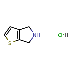 Chemical structure of 5,6-dihydro-4H-thieno[2,3-c]pyrrole hydrochloride , CAS 1923056-91-0, AChemBlock AD284975