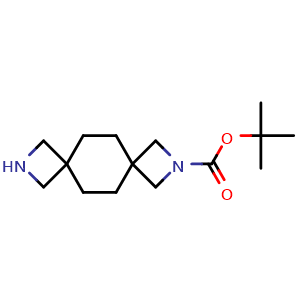 Chemical structure of tert-Butyl 2,9-diazadispiro[3.2.3?.2?]dodecane-2-carboxylate , CAS 3023062-95-2, AChemBlock AD285000