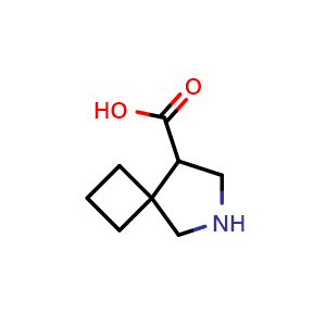 Chemical structure of 6-Azaspiro[3.4]octane-8-carboxylic acid , CAS 1537744-20-9, AChemBlock AD285006