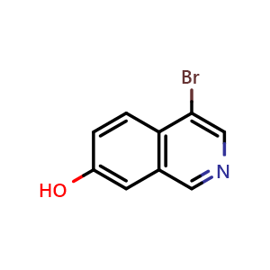 Chemical structure of 4-bromoisoquinolin-7-ol , CAS 1783631-45-7, AChemBlock AD285015