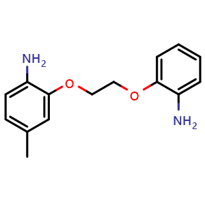 Chemical structure of 2-[2-(2-aminophenoxy)ethoxy]-4-methyl-aniline , CAS 96331-95-2, AChemBlock AD285019