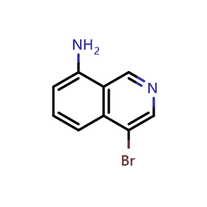 Chemical structure of 4-bromoisoquinolin-8-amine , CAS 351458-46-3, AChemBlock AD285025