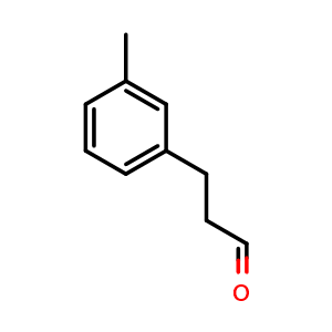 Chemical structure of 3-(3-methylphenyl)propanal , CAS 95416-60-7, AChemBlock AD285026