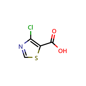 Chemical structure of 4-chloro-1,3-thiazole-5-carboxylic acid , CAS 444909-59-5, AChemBlock AD285029