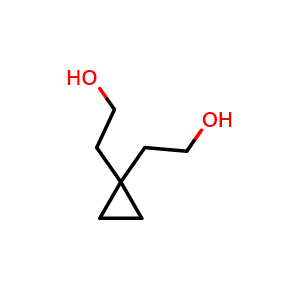 Chemical structure of 2-[1-(2-hydroxyethyl)cyclopropyl]ethanol , CAS 80438-88-6, AChemBlock AD285041