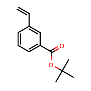 Chemical structure of tert-butyl 3-vinylbenzoate , CAS 153463-86-6, AChemBlock AD285055
