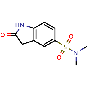 Chemical structure of N,N-dimethyl-2-oxoindoline-5-sulfonamide , CAS 170565-89-6, AChemBlock AD285066