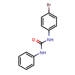 Chemical structure of 1-(4-bromophenyl)-3-phenylurea , CAS 13114-92-6, AChemBlock AD285067