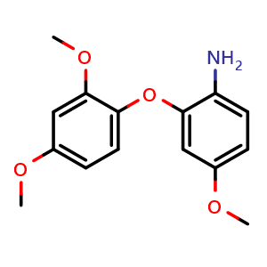 Chemical structure of 2-(2,4-dimethoxyphenoxy)-4-methoxyaniline , CAS 2101843-81-4, AChemBlock AD285075