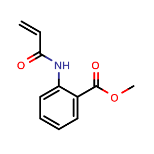 Chemical structure of methyl 2-acrylamidobenzoate , CAS 104774-81-4, AChemBlock AD285090