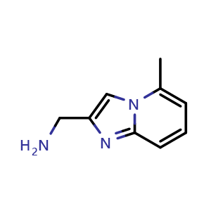 Chemical structure of (5-methylimidazo[1,2-a]pyridin-2-yl)methanamine , CAS 880361-80-8, AChemBlock AD285102