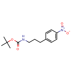 Chemical structure of tert-butyl (3-(4-nitrophenyl)propyl)carbamate , CAS 119744-44-4, AChemBlock AD285119