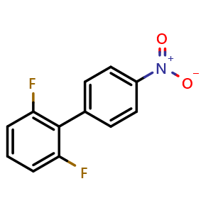 Chemical structure of 2,6-difluoro-4'-nitro-1,1'-biphenyl , CAS 1369584-83-7, AChemBlock AD285191