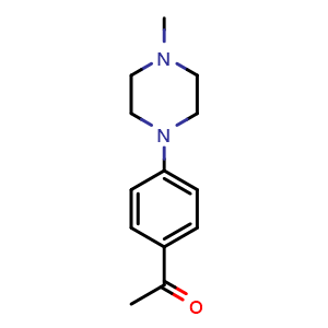 Chemical structure of 1-(4-(4-methylpiperazin-1-yl)phenyl)ethan-1-one , CAS 26586-55-0, AChemBlock AD285195