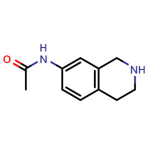 Chemical structure of N-(1,2,3,4-tetrahydroisoquinolin-7-yl)acetamide , CAS 220247-59-6, AChemBlock AD285208