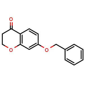 Chemical structure of 7-(Benzyloxy)chroman-4-one , CAS 31042-20-3, AChemBlock AD285215