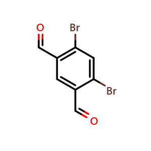 Chemical structure of 4,6-dibromoisophthalaldehyde , CAS 97094-37-6, AChemBlock AD285216