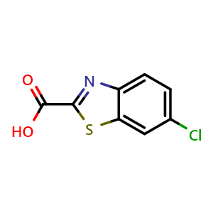 Chemical structure of 6-chlorobenzo[d]thiazole-2-carboxylic acid , CAS 3622-03-5, AChemBlock AD285223