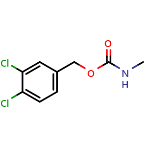 Chemical structure of 3,4-Dichlorobenzyl N-methylcarbamate , CAS 1966-58-1, AChemBlock AD285225