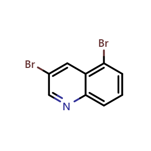 Chemical structure of 3,5-Dibromoquinoline , CAS 101861-59-0, AChemBlock AD285226