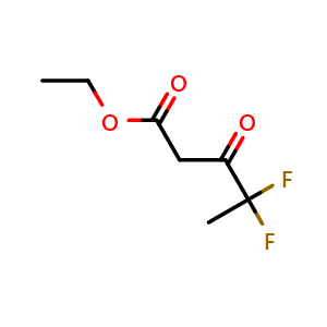 Chemical structure of Ethyl 4,4-difluoro-3-oxopentanoate , CAS 51368-10-6, AChemBlock AD285229