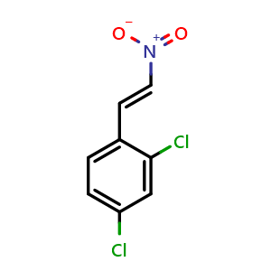 Chemical structure of (E)-2,4-dichloro-1-(2-nitrovinyl)benzene , CAS 34209-97-7, AChemBlock AD285235
