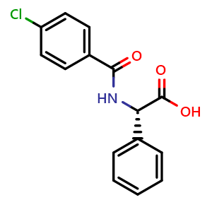 Chemical structure of N-(4-Chlorbenzoyl)-2-phenylglycin , CAS 69605-02-3, AChemBlock AD285238