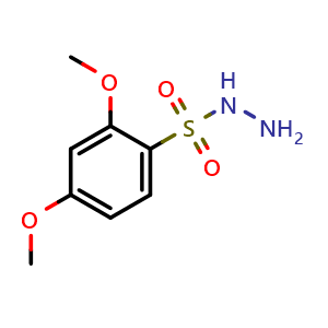 Chemical structure of 2,4-Dimethoxybenzenesulfonohydrazide , CAS 73737-06-1, AChemBlock AD285243