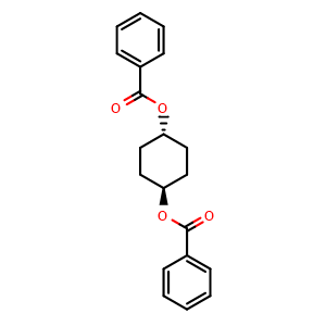 Chemical structure of trans-cyclohexane-1,4-diyl dibenzoate , CAS 80782-98-5, AChemBlock AD285270