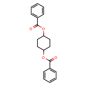 Chemical structure of Cyclohexane-1,4-diyl dibenzoate , CAS 19150-32-4, AChemBlock AD285271