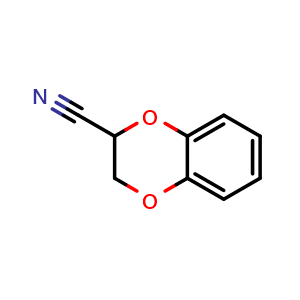 Chemical structure of 2,3-Dihydrobenzo[b][1,4]dioxine-2-carbonitrile , CAS 1008-92-0, AChemBlock AD285274