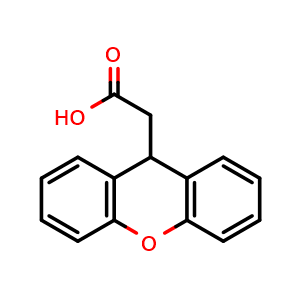 Chemical structure of 2-(9H-Xanthen-9-yl)acetic acid , CAS 1217-58-9, AChemBlock AD285275