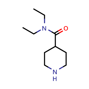 Chemical structure of N,N-Diethylpiperidine-4-carboxamide , CAS 1903-67-9, AChemBlock AD285276