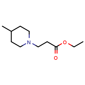 Chemical structure of Ethyl 3-(4-methylhexahydropyridin-1-yl)propanoate , CAS 1099640-13-7, AChemBlock AD285292