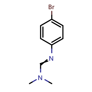 Chemical structure of N,N-Dimethyl-N'-(4-bromophenyl)formamidine , CAS 13181-50-5, AChemBlock AD285300