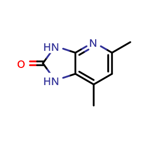 Chemical structure of 5,7-Dimethyl-1,3-dihydro-2H-imidazo[4,5-b]pyridin-2-one , CAS 116636-30-7, AChemBlock AD285315