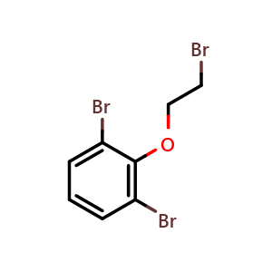 Chemical structure of 1,3-dibromo-2-(2-bromoethoxy)benzene , CAS 206347-32-2, AChemBlock AD285319