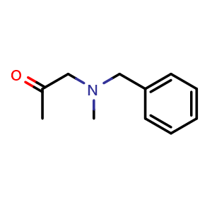 Chemical structure of 1-(Benzyl(methyl)amino)propan-2-one , CAS 23982-57-2, AChemBlock AD285325
