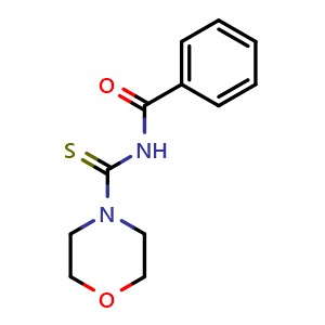 Chemical structure of N-(Morpholine-4-carbonothioyl)benzamide , CAS 40398-30-9, AChemBlock AD285334